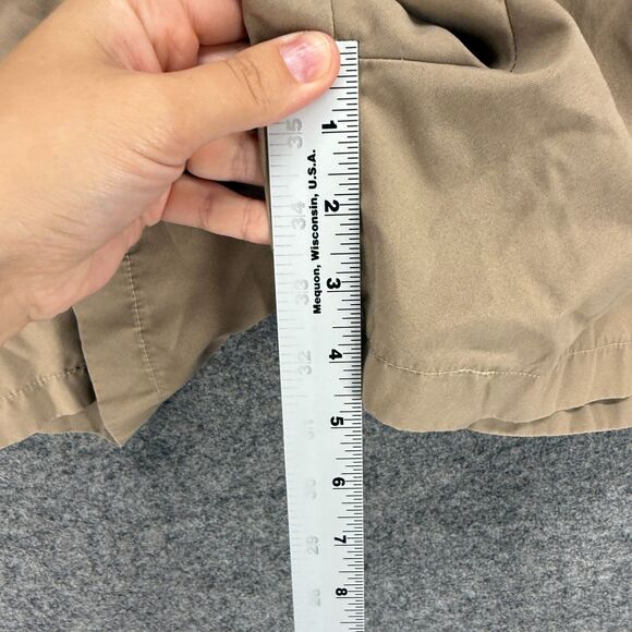 Joan Harper Shorts Women 18 Plus Beige High Rise Chino Pull On Elastic Waist - Picture 6 of 9